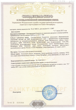 Свидетельство о государственной регистрации права (земельный участок)